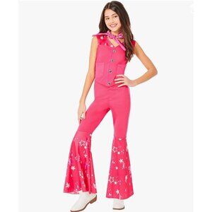 InSpirit Designs Barbie Cowgirl Youth Costume Size Med 7-8 Jumpsuit Bandana